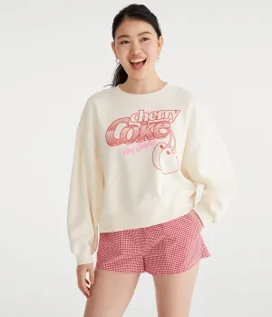 Aeropostale Cherry Coke Very Cherry Oversized Crew Sweatshirt