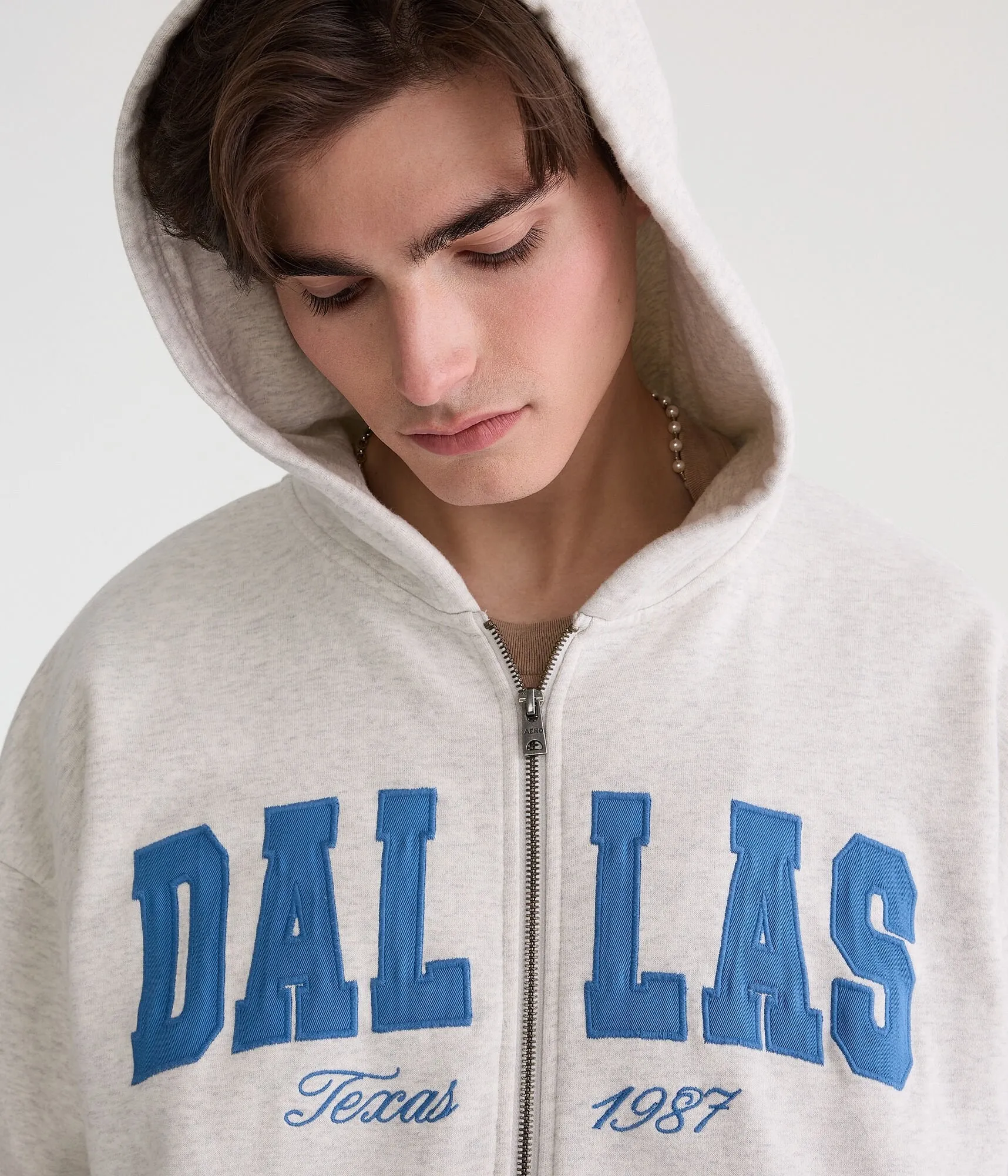 Aeropostale Dallas Texas Essentials Full-Zip Hoodie