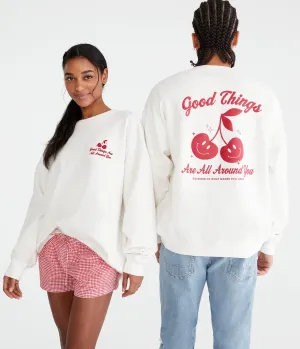 Aeropostale Good Things All Around Essentials Crew Sweatshirt
