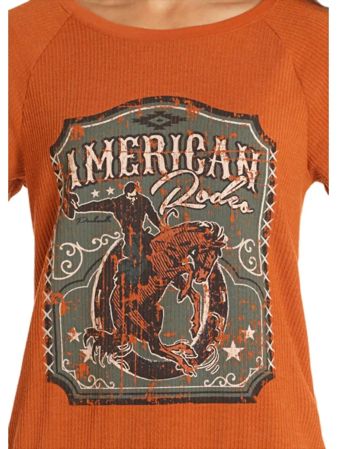 American Rodeo Graphic Sweatshirt In Rust