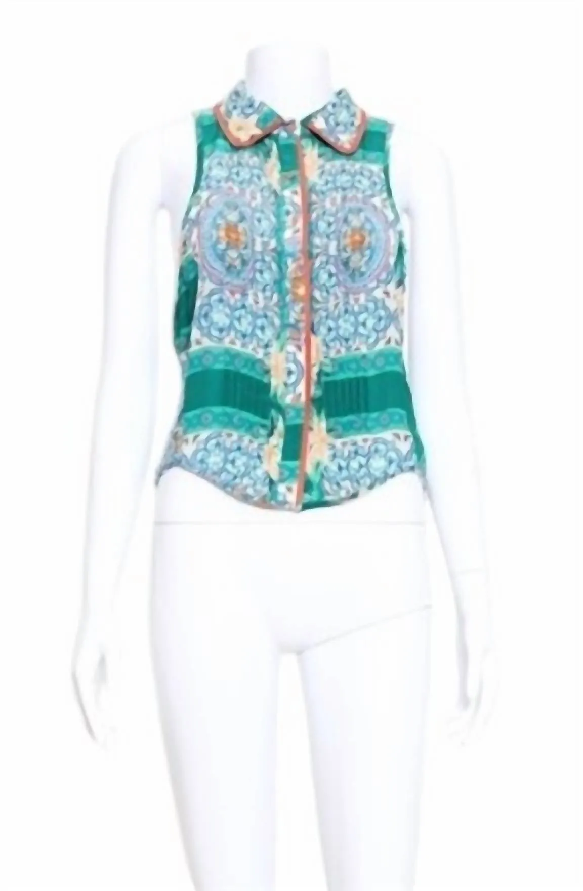 Amira Top In Aqua Grecia Tile