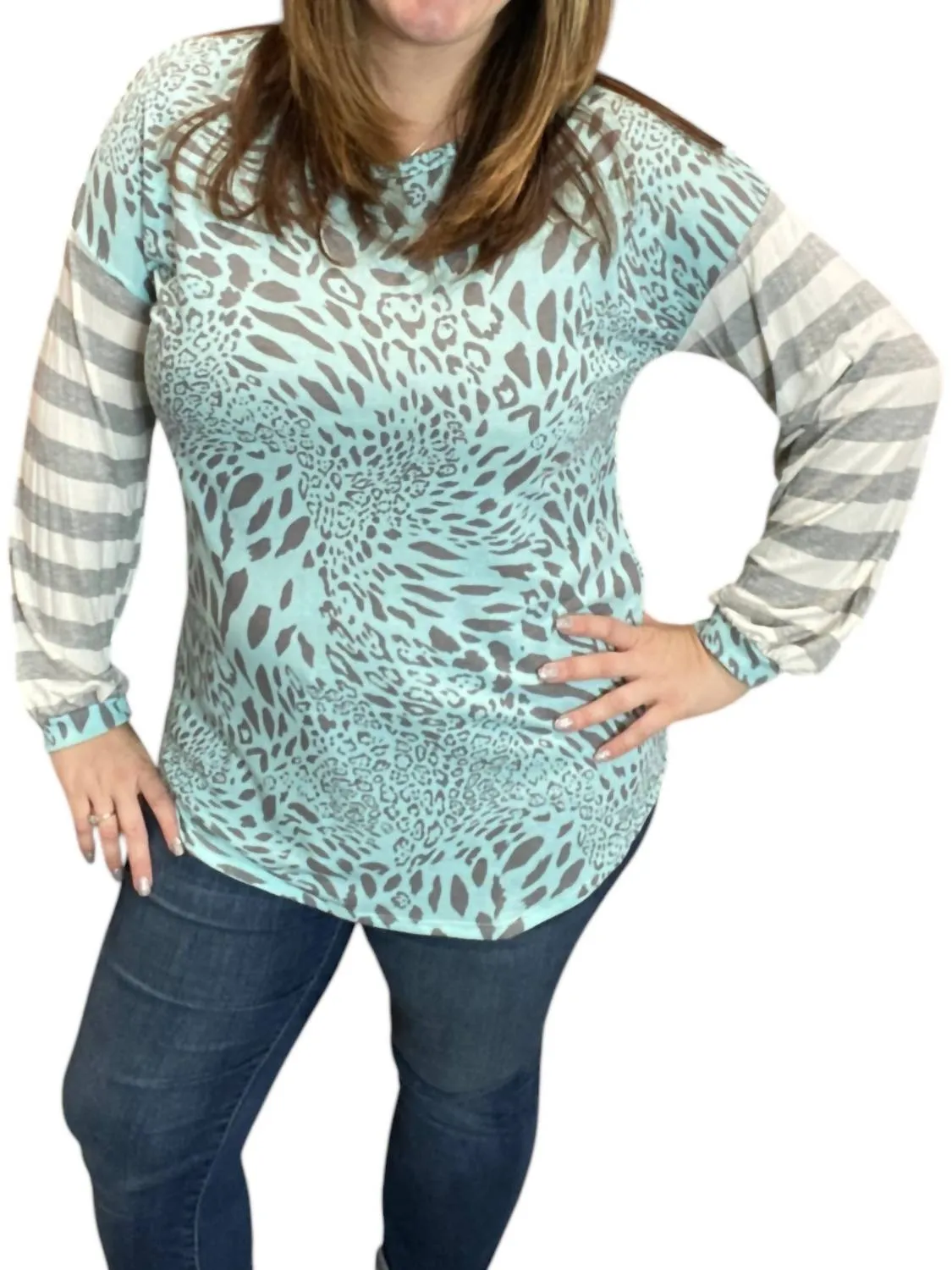 Animal Love Top In Mint