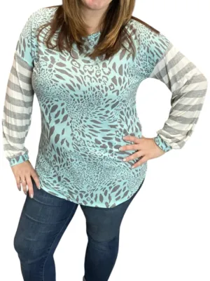 Animal Love Top In Mint