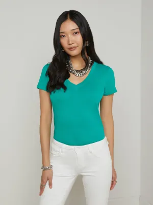 Becca Cotton V-Neck Tee