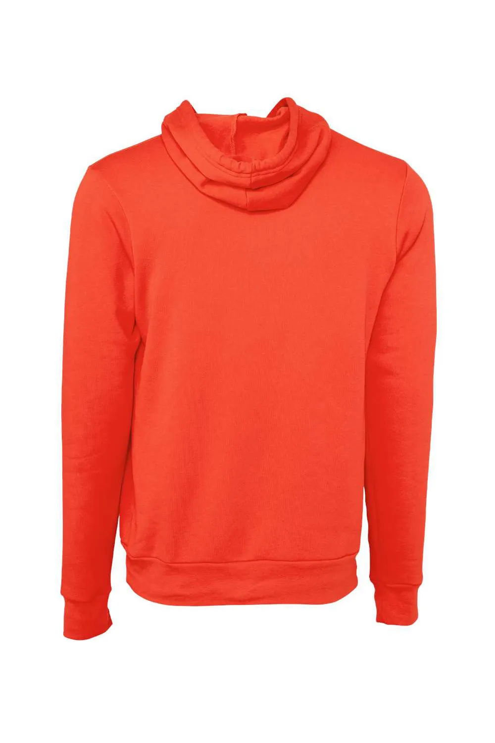 Bella   Canvas Mens Sponge Fleece Hooded Sweatshirt Hoodie w/ Pouch Pocket - Poppy Red