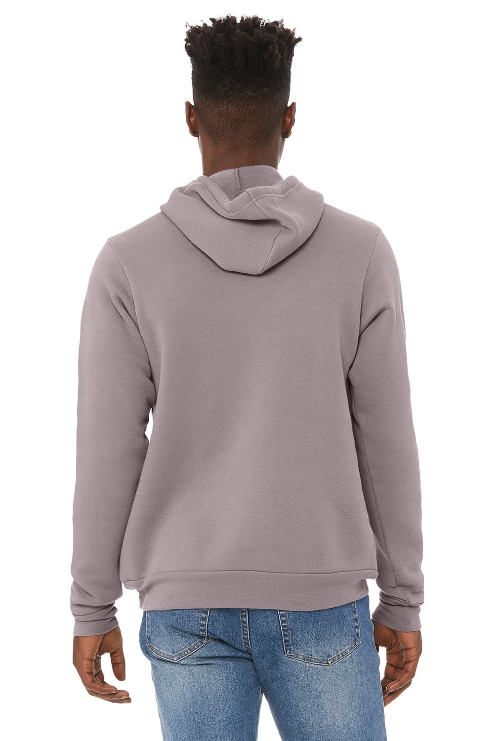 Bella   Canvas Mens Sponge Fleece Hooded Sweatshirt Hoodie w/ Pouch Pocket - Storm Grey