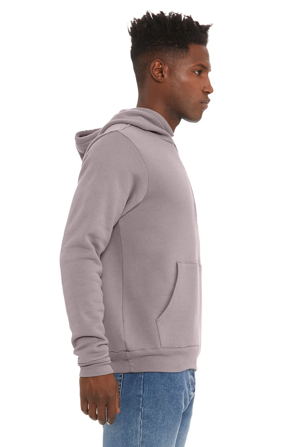 Bella   Canvas Mens Sponge Fleece Hooded Sweatshirt Hoodie w/ Pouch Pocket - Storm Grey