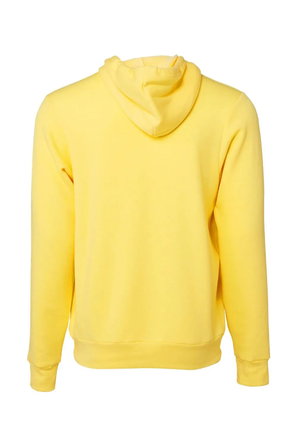 Bella   Canvas Mens Sponge Fleece Hooded Sweatshirt Hoodie w/ Pouch Pocket - Yellow