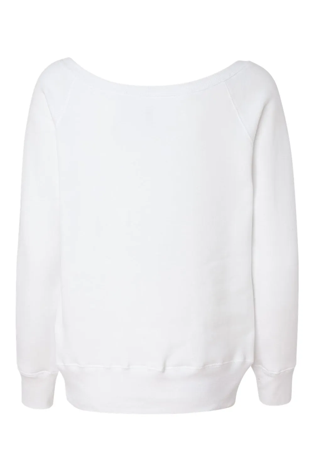 Bella   Canvas Womens Sponge Fleece Wide Neck Sweatshirt - Solid White