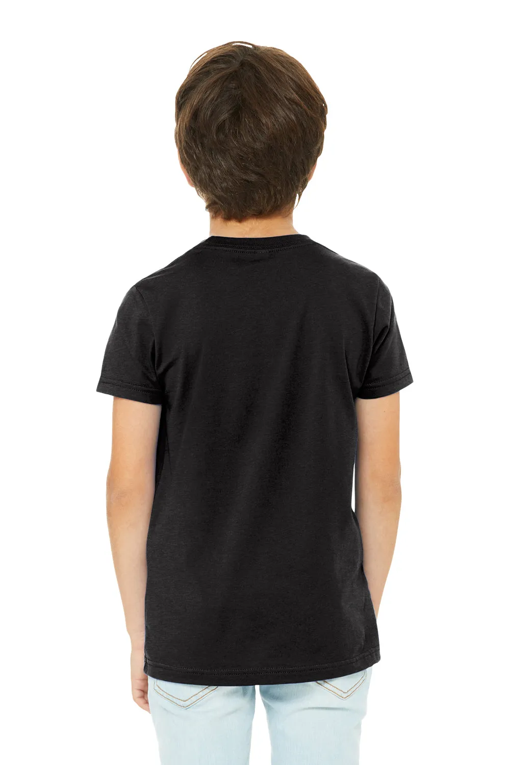 Bella   Canvas Youth CVC Short Sleeve Crewneck T-Shirt - Heather Black