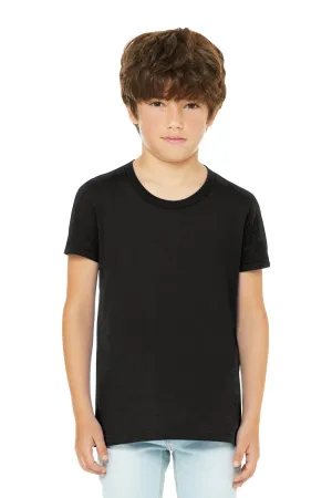 Bella   Canvas Youth CVC Short Sleeve Crewneck T-Shirt - Heather Black