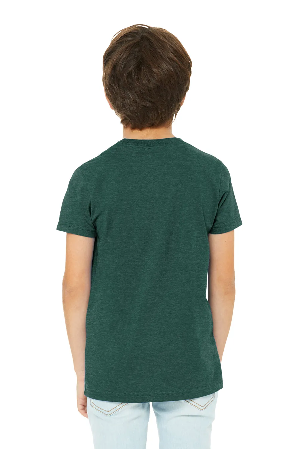 Bella   Canvas Youth CVC Short Sleeve Crewneck T-Shirt - Heather Forest Green