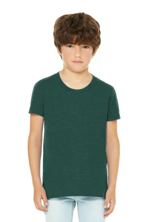 Bella   Canvas Youth CVC Short Sleeve Crewneck T-Shirt - Heather Forest Green