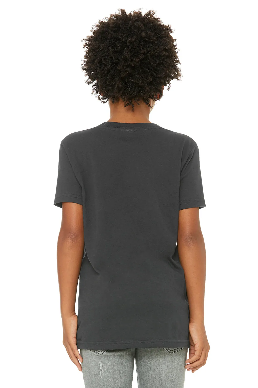 Bella   Canvas Youth Jersey Short Sleeve Crewneck T-Shirt - Dark Grey