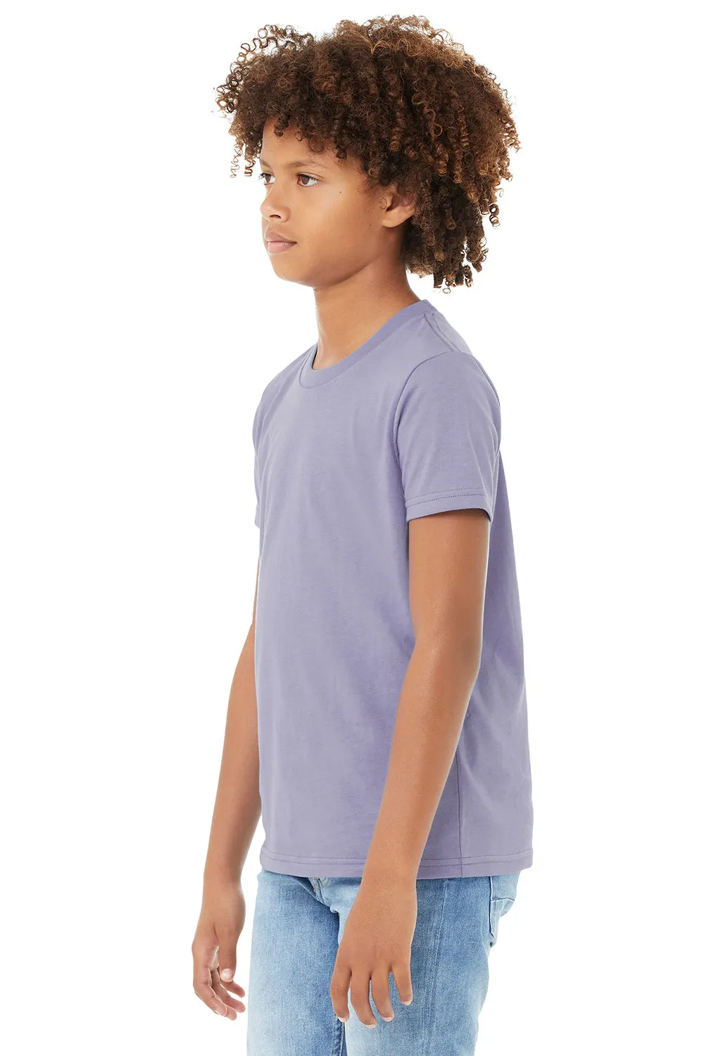 Bella   Canvas Youth Jersey Short Sleeve Crewneck T-Shirt - Dark Lavender Purple
