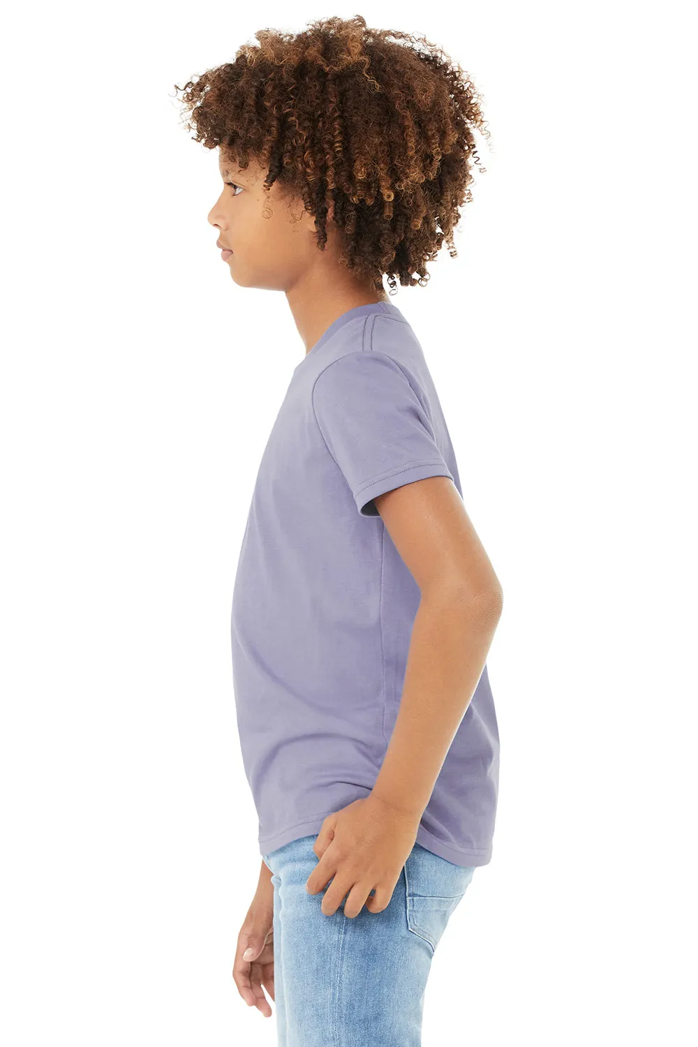 Bella   Canvas Youth Jersey Short Sleeve Crewneck T-Shirt - Dark Lavender Purple