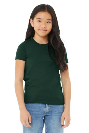 Bella   Canvas Youth Jersey Short Sleeve Crewneck T-Shirt - Forest Green