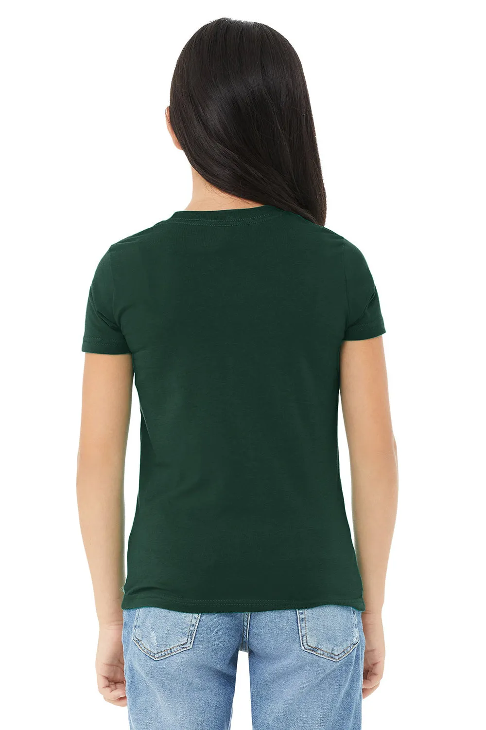 Bella   Canvas Youth Jersey Short Sleeve Crewneck T-Shirt - Forest Green