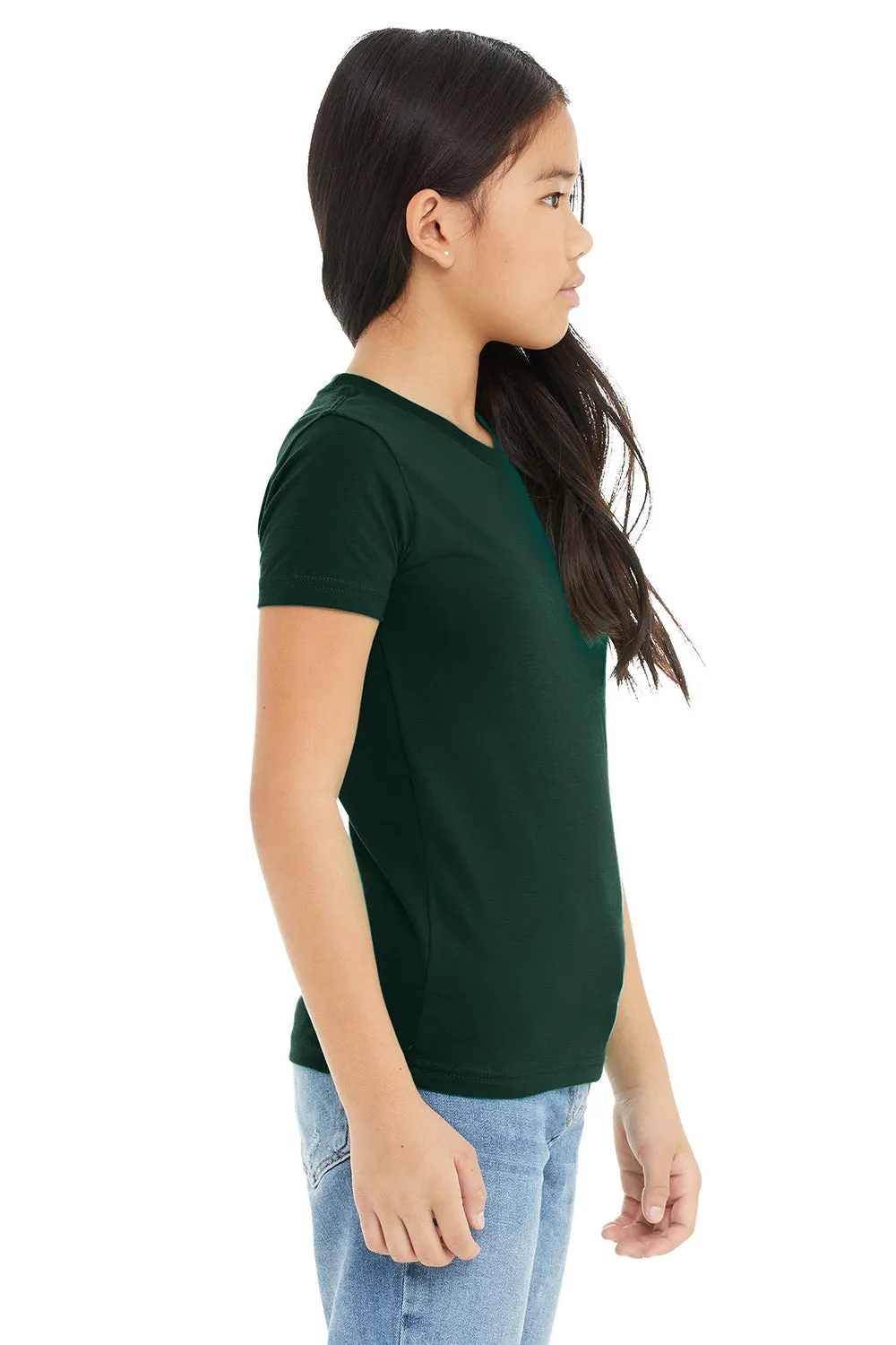 Bella   Canvas Youth Jersey Short Sleeve Crewneck T-Shirt - Forest Green