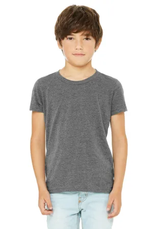 Bella   Canvas Youth Jersey Short Sleeve Crewneck T-Shirt - Heather Deep Grey