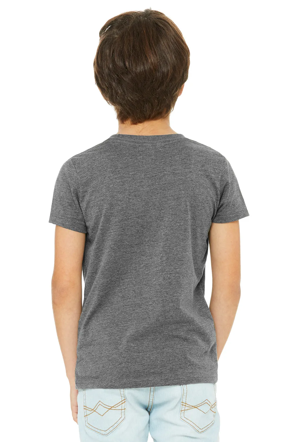 Bella   Canvas Youth Jersey Short Sleeve Crewneck T-Shirt - Heather Deep Grey