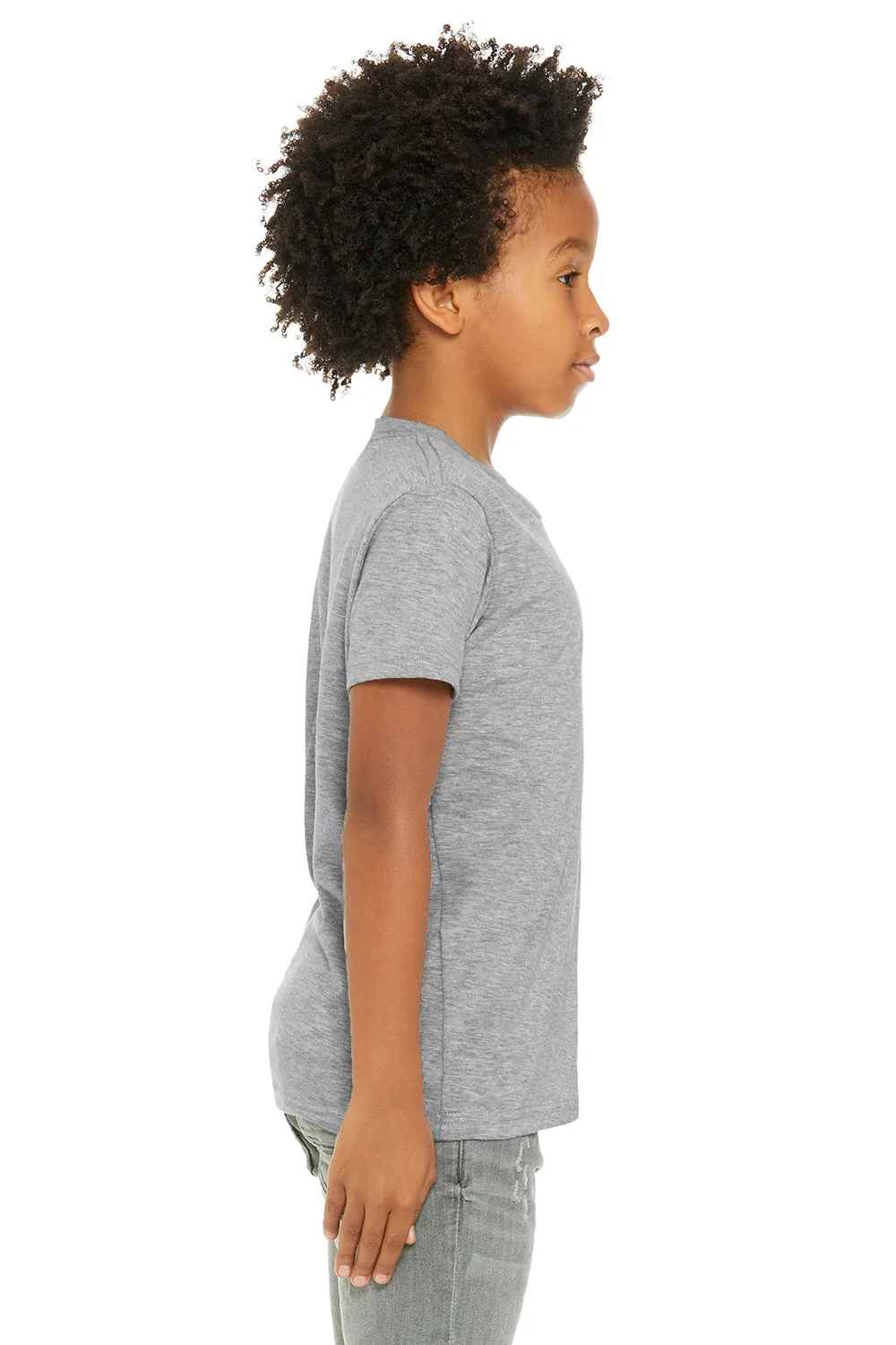 Bella   Canvas Youth Jersey Short Sleeve Crewneck T-Shirt - Heather Grey