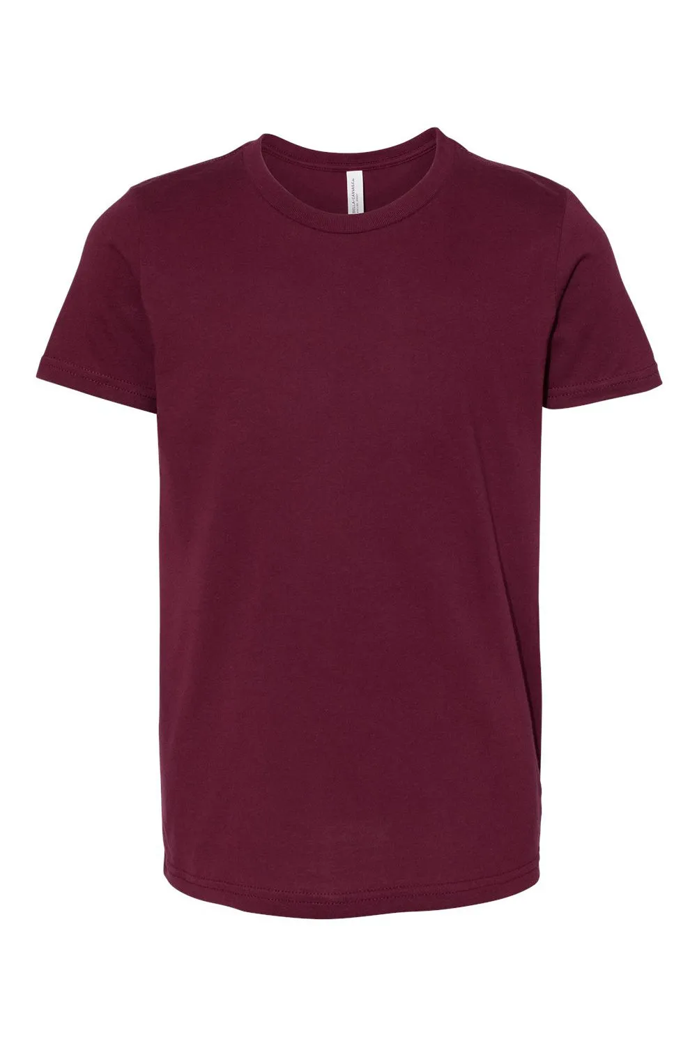 Bella   Canvas Youth Jersey Short Sleeve Crewneck T-Shirt - Maroon