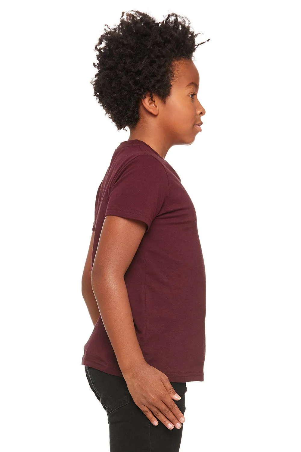 Bella   Canvas Youth Jersey Short Sleeve Crewneck T-Shirt - Maroon