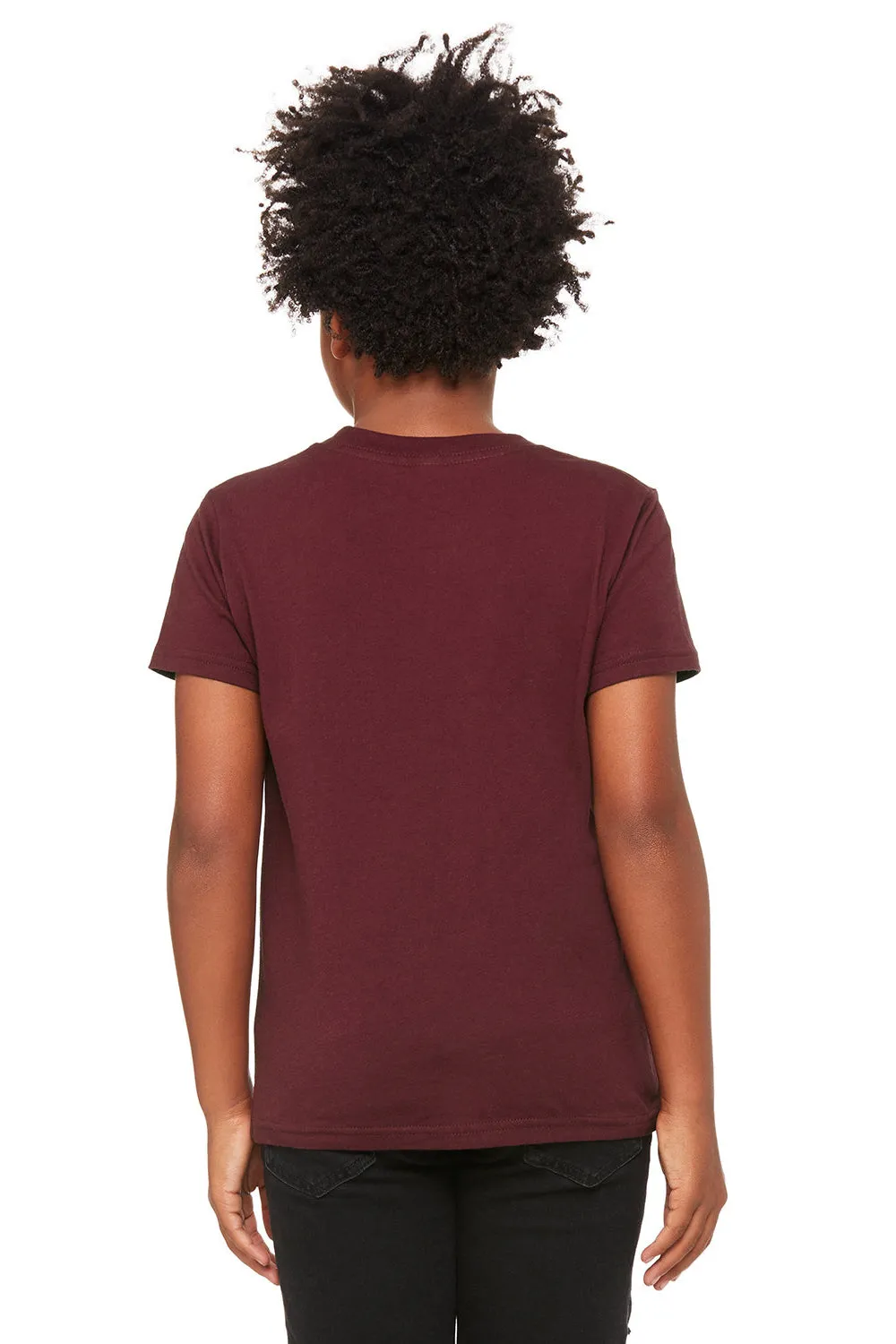 Bella   Canvas Youth Jersey Short Sleeve Crewneck T-Shirt - Maroon