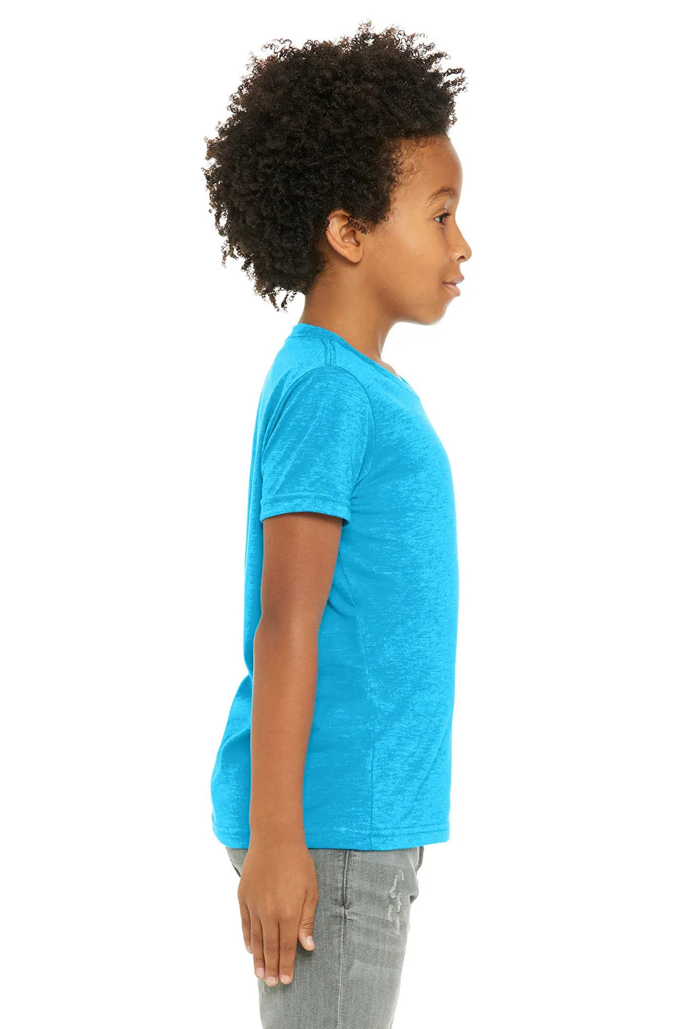 Bella   Canvas Youth Jersey Short Sleeve Crewneck T-Shirt - Neon Blue