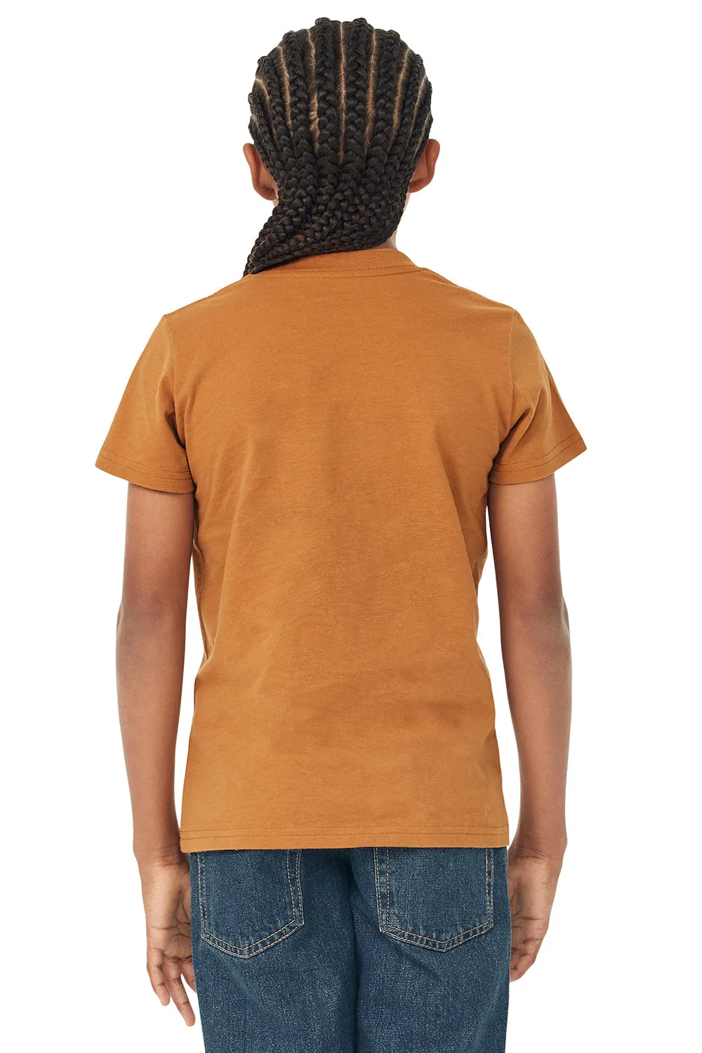 Bella   Canvas Youth Jersey Short Sleeve Crewneck T-Shirt - Toast
