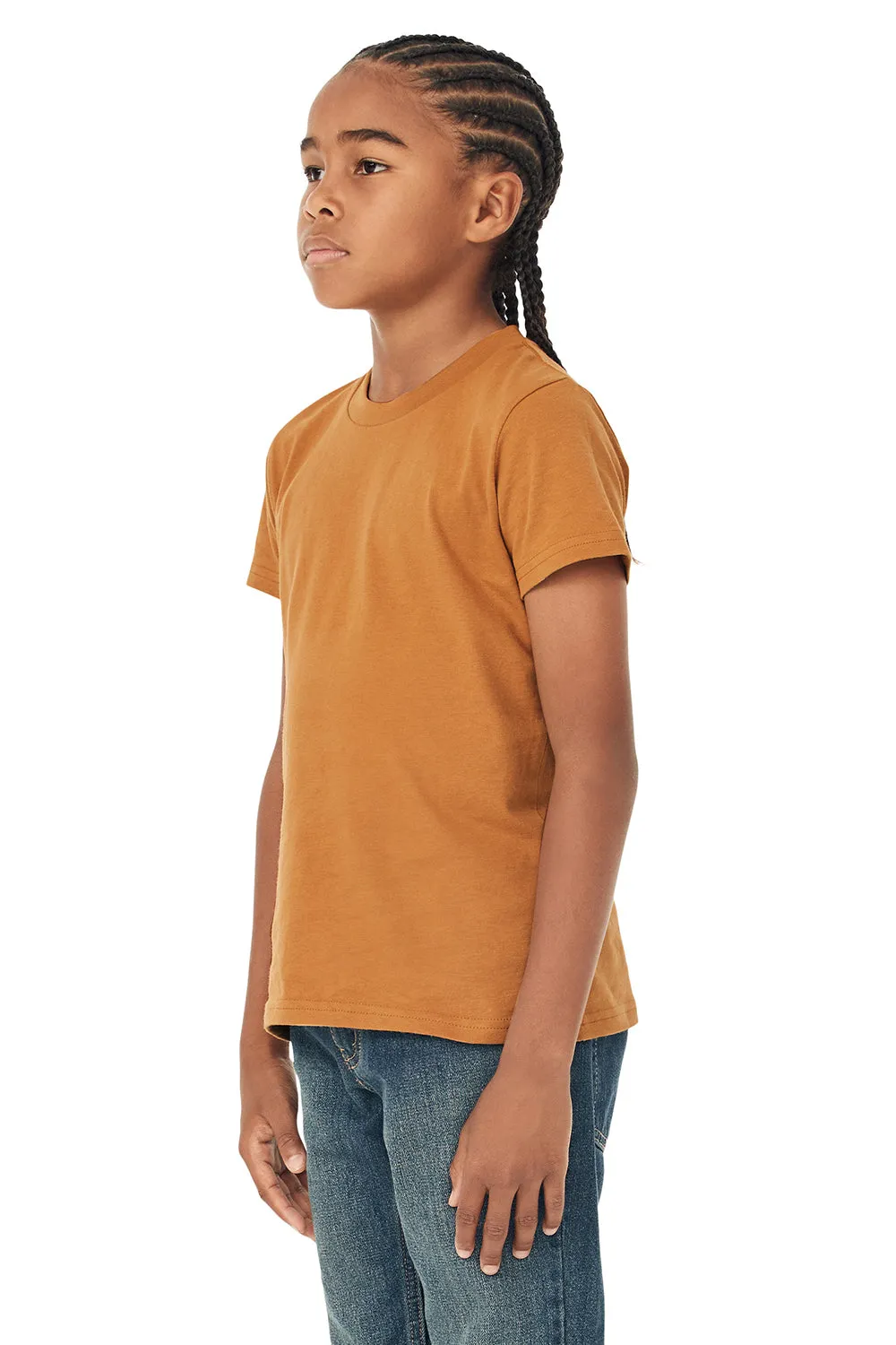 Bella   Canvas Youth Jersey Short Sleeve Crewneck T-Shirt - Toast