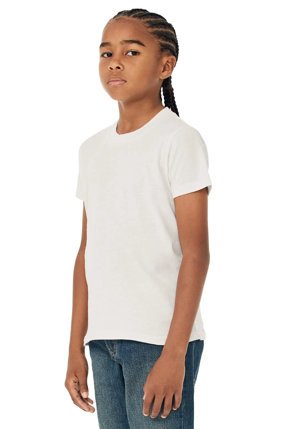 Bella   Canvas Youth Jersey Short Sleeve Crewneck T-Shirt - Vintage White