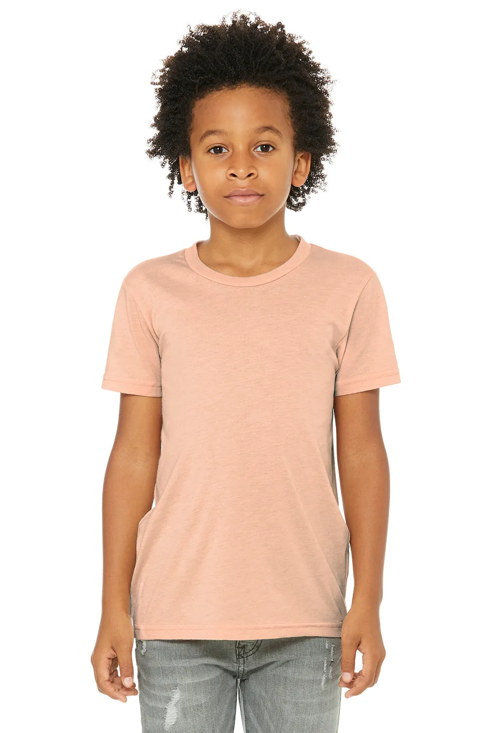 Bella   Canvas Youth Short Sleeve Crewneck T-Shirt - Peach