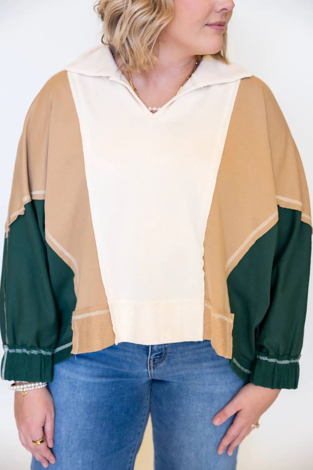 Block Me In Color Sweatshirt In Multi-Colored