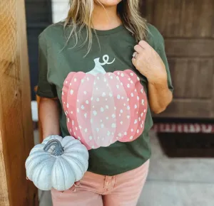Blush Pumpkin Tee In Green