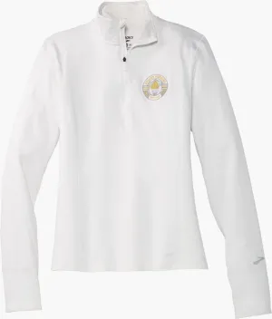 Brooks Dash Sweatshirts Women's Medium White Stretch Long Sleeve 1/2 Zip ERK119