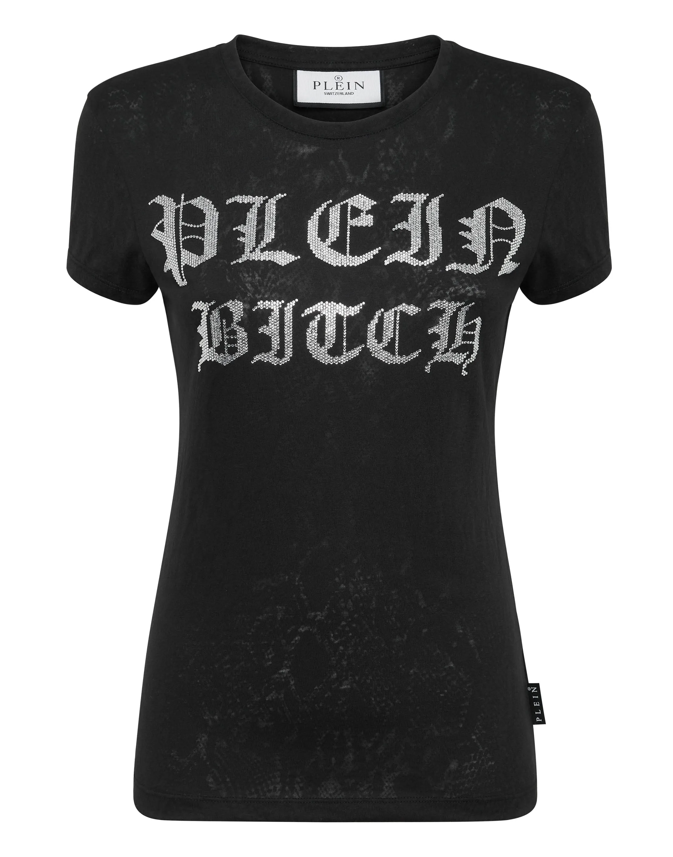 Burn Out T-Shirt Sexy Pure with Crystals Gothic Plein