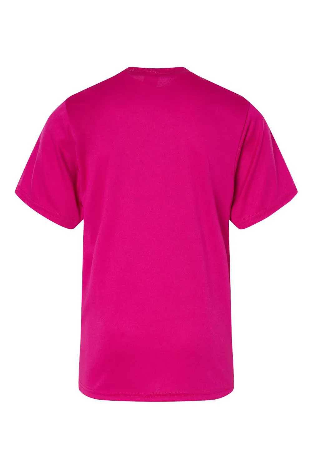 C2 Sport Youth Performance Moisture Wicking Short Sleeve Crewneck T-Shirt - Hot Pink