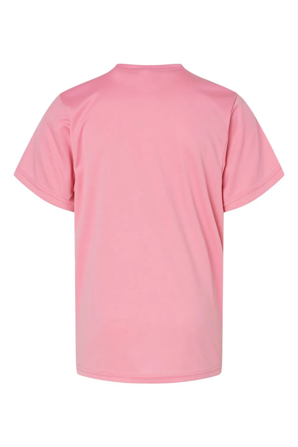 C2 Sport Youth Performance Moisture Wicking Short Sleeve Crewneck T-Shirt - Pink