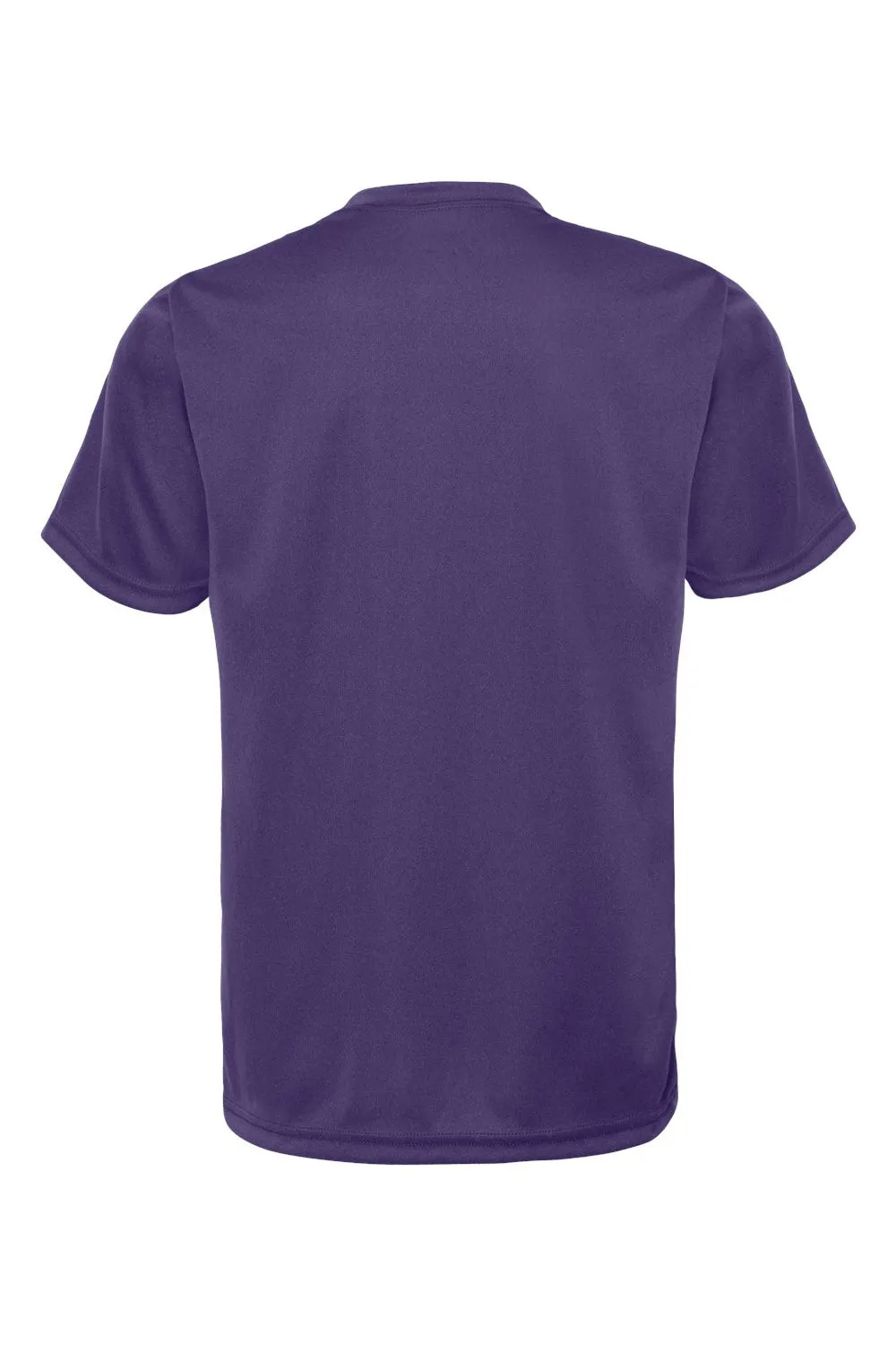 C2 Sport Youth Performance Moisture Wicking Short Sleeve Crewneck T-Shirt - Purple