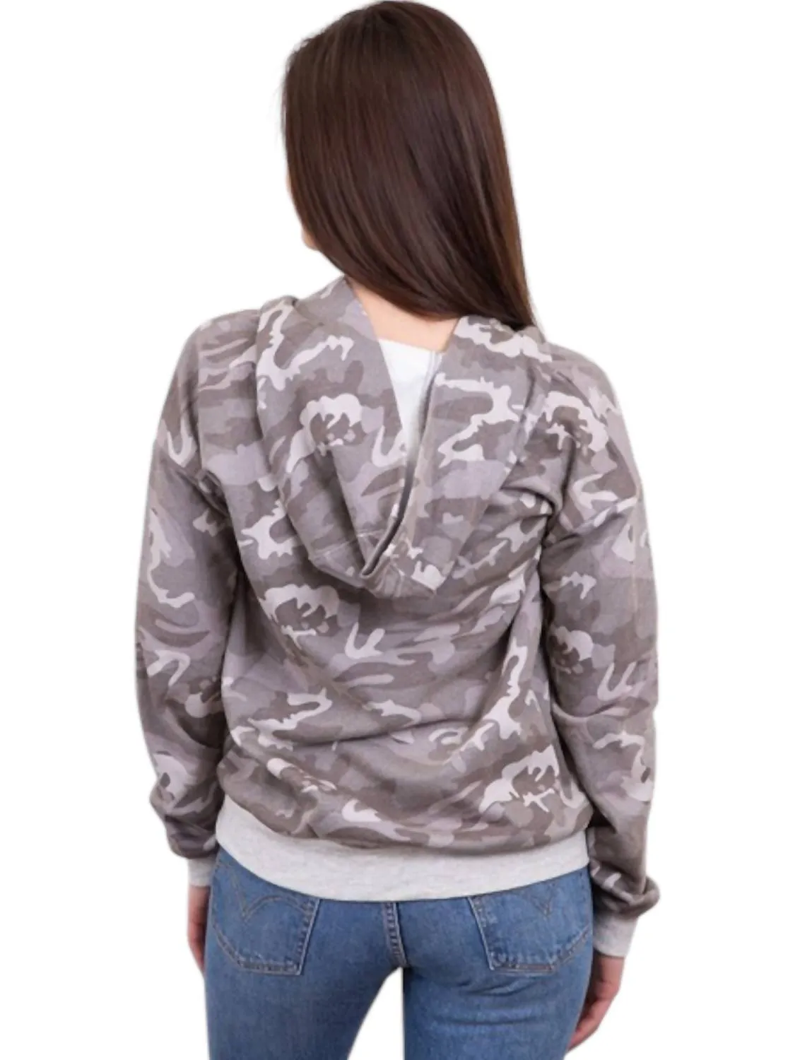Camo Hoodie In Grey  Camo