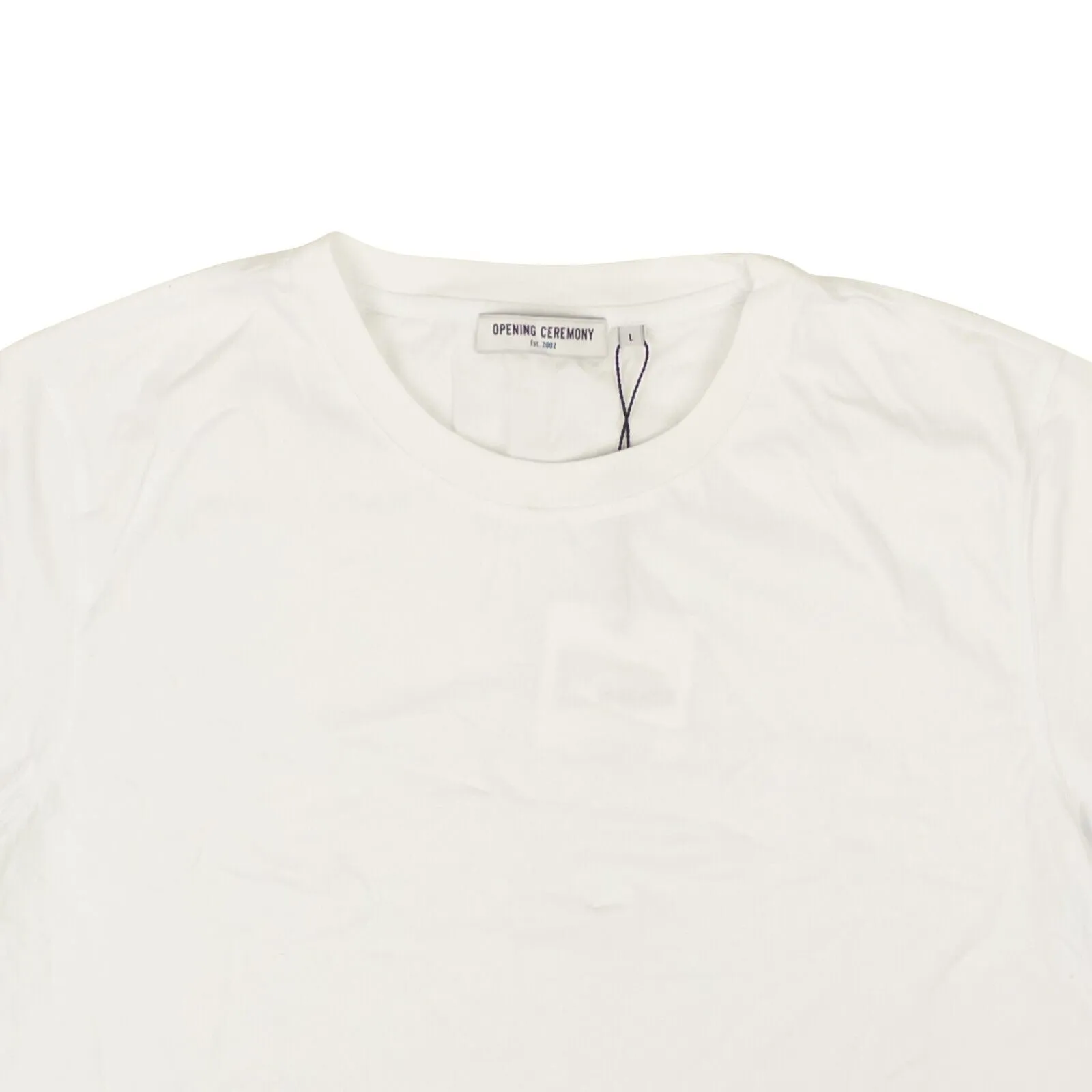 Chalk White Cotton Blank OC Cropped T-Shirt