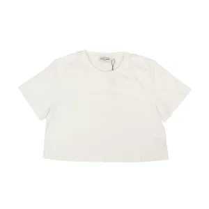 Chalk White Cotton Blank OC Cropped T-Shirt