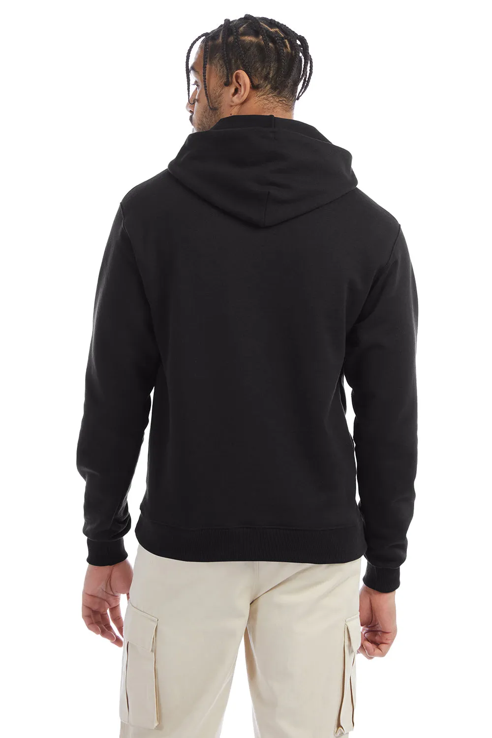 Champion Mens Double Dry Eco Moisture Wicking Fleece Hooded Sweatshirt Hoodie w/ Pouch Pocket - Black