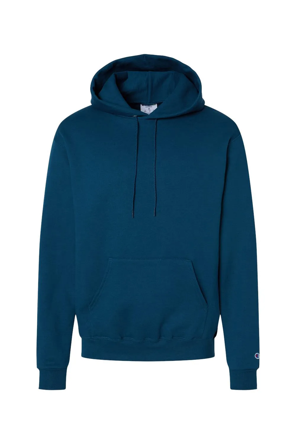 Champion Mens Double Dry Eco Moisture Wicking Fleece Hooded Sweatshirt Hoodie w/ Pouch Pocket - Late Night Blue