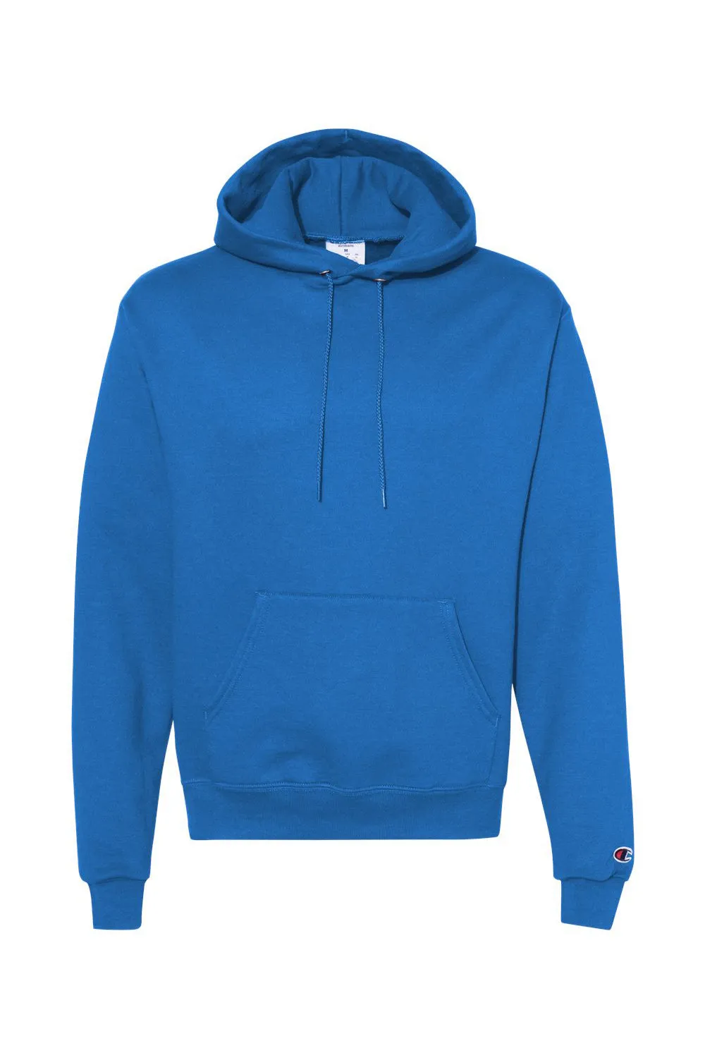 Champion Mens Double Dry Eco Moisture Wicking Fleece Hooded Sweatshirt Hoodie w/ Pouch Pocket - Royal Blue