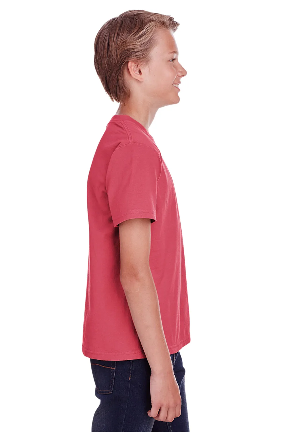 ComfortWash By Hanes Youth Short Sleeve Crewneck T-Shirt - Crimson Fall