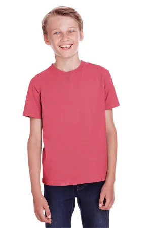 ComfortWash By Hanes Youth Short Sleeve Crewneck T-Shirt - Crimson Fall