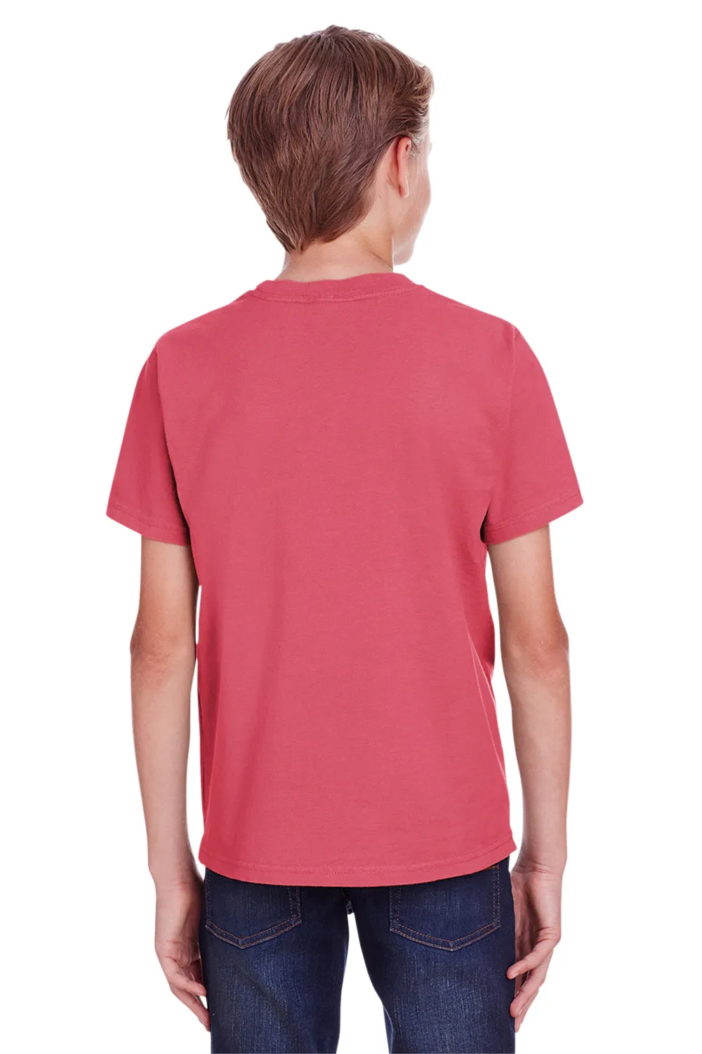 ComfortWash By Hanes Youth Short Sleeve Crewneck T-Shirt - Crimson Fall